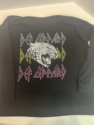 Sudadera negra para mujer Def Leppard manga larga talla M Foto 1 de 4