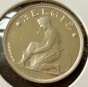 Belgium - Official Royal Mint Re-Strike - Rare 2 Francs 1923 VL - Silver - Picture 1 of 2