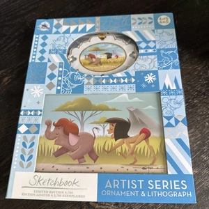 Disney The Jungle Book Artist Series Sketchbook Ornament & Lithograph Set NEW - Picture 1 of 2