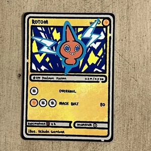 Rotom Fan Art Card Selada Gambar Non TCG Spektrum Evolusi V3 Derpy - Picture 1 of 2