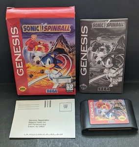 Sonic Hedgehog Spinball (Sega Genesis 1993) gioco autentico completo testato CIB - Foto 1 di 6