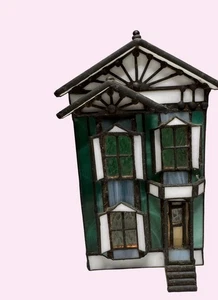 Forma Vitrum 1999 Casa a doppio piano in vetro colorato 6"x4"x2,5" - Foto 1 di 6