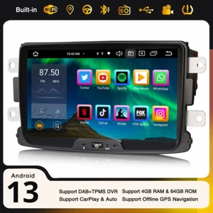 8 Zoll 64GB Android 13 DAB+ Autoradio GPS Renault Dacia Duster Logan Sandero Dokker - Bild 1 von 17