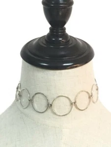 Circle Chain Choker Necklace - Picture 1 of 9