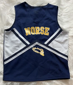 Augusta Sportswear Sleeveless Blue NORSE Graphics Cheerleading Top Sz Girls L - Picture 1 of 6