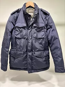 Gant Rugger Army Puffer Down Military M65 Jacket Coat Navy Blue Men’s M - Picture 1 of 7