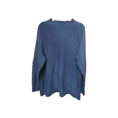 Karen Scott Womens Sz 2XL Gray Mock Neck Beaded Long Sleeve Sweater Careercore - Image 1 of 4