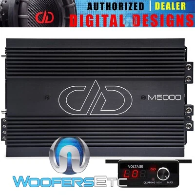DD AUDIO M5000 MONOBLOQUE COCHE DINÁMICO 7000W SUBWOOFERS BAJO 1-OHM AMPLIFICADOR NUEVO Foto 1 de 4