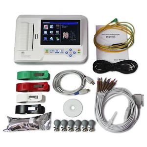 Touch ECG Machine EKG 6 Channel 12 Leads Electrocardiograph,Interpritation - Picture 1 of 13