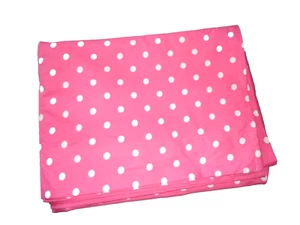 POTTERY BARN PB TEEN DOTTIE PINK & WHITE POLKA DOTS (1) TWIN FLAT SHEET 64X96 - Picture 1 of 6