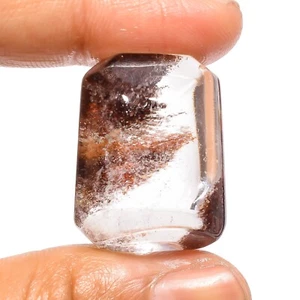 61.00 Cts Lodolite Quartz Loose Gemstone Fancy Cabochon Natural 27X21X5 mm - Picture 1 of 6