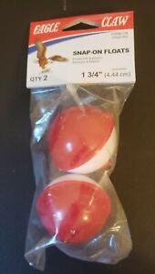 Eagle Claw 07020-005 Snap-On Round Floats Red/White 1 - 3/4" Fishing