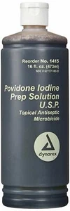 Dynarex Prep Solution, 10% Povidone Iodine, 16 oz. Bottle, 1 Each - Picture 1 of 1