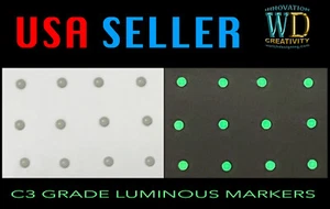 Reloj Dial Marcadores de Hora 12 Piezas AZUL o VERDE LUMINOSO 1.10mm Puntos Barras Piezas - Imagen 1 de 3