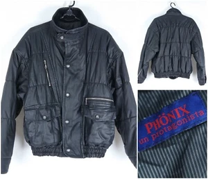 Chaqueta Encerada para Hombre Talla Grande Reino Unido 42 De Colección Negra PHONIX UN PROTAGONISTA Bombardero - Imagen 1 de 12