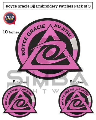 BJJ Gracie Gi Patches Custom BJJ  Patches Royce Gracie Bjj Gi Embroidery Patches - Image 1 of 4