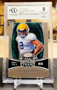 Justin Jefferson 2020 Sage All Rookie Team Gold BCCG CASI NUEVO 9 o mejor 🔥🏈💥 - Imagen 1 de 3