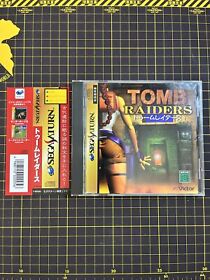 Sega Saturn TOMB RAIDERS W/Manual Spine Japanese SS
