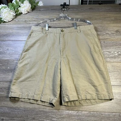 Izod Shorts Size 36 Men’s LINEN Chino Beige Khaki Tan Izod Saltwater Pockets - Image 1 of 4