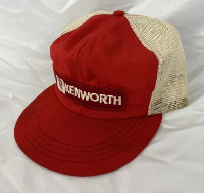 De colección Rojo Blanco KENWORTH CAMIONERO GORRA SOMBRERO MALLA AJUSTABLE SNAPBACK Parche Tonkin Foto 1 de 4