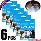 X6 lingettes anti-brouillard en microfibre lunettes verre tissu vaporisateur masque lunettes soins de la vision Royaume-Uni