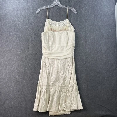 Vestido Tracy Reese New York Para Mujer’s 4 Marfil Crema Sin Tirantes Superposición Elegante Nuevo Con Etiquetas Foto 1 de 4
