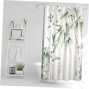 Stall Shower Curtain, Green Bamboo Small 36"W x 72"L (Pack of 1) Bamboo Leaves - Picture 1 of 7
