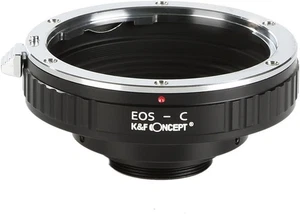 K&F Concept EF-C Lens Mount Adapter for Canon EOS EF EF-S to CCTV Series C Mount - Picture 1 of 9