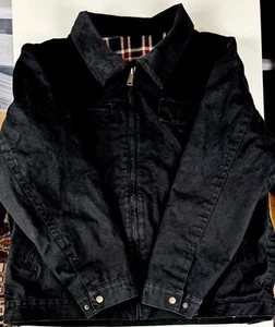 Men’s Black Size 3XL Canvas Corduroy Gorp Lined Tactical Chore Jacket Burks Bay - Picture 1 of 4