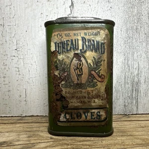 Antique Juneau Brand Spice Tin Cloves Hoffmann & Son Milwaukee WI - Picture 1 of 7