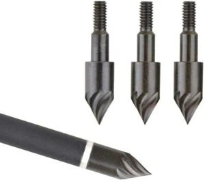 Archery Arrowheads 100 Grain Bullet Field Points Screw Broadheads Bow Hunting - Picture 1 of 12