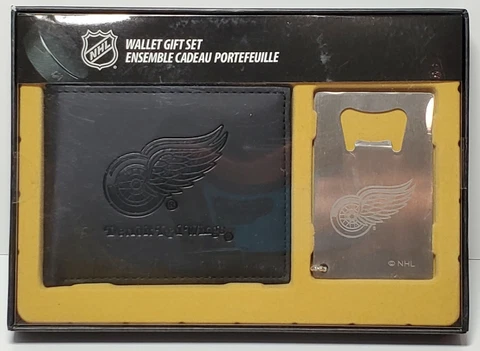 Detroit Red Wing's NHL  Wallet & Bottle Opener Gift Set  Hockey Cover
