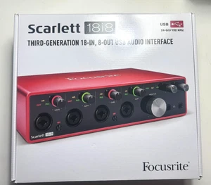 Focusrite Scarlett 18i8 3rd Generation USB Audio Interface w/microphone - Picture 1 of 7