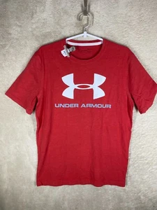 Under Armour Casual T-Shirts Top Size S Mens Red Logo Short Sleeve - Picture 1 of 10