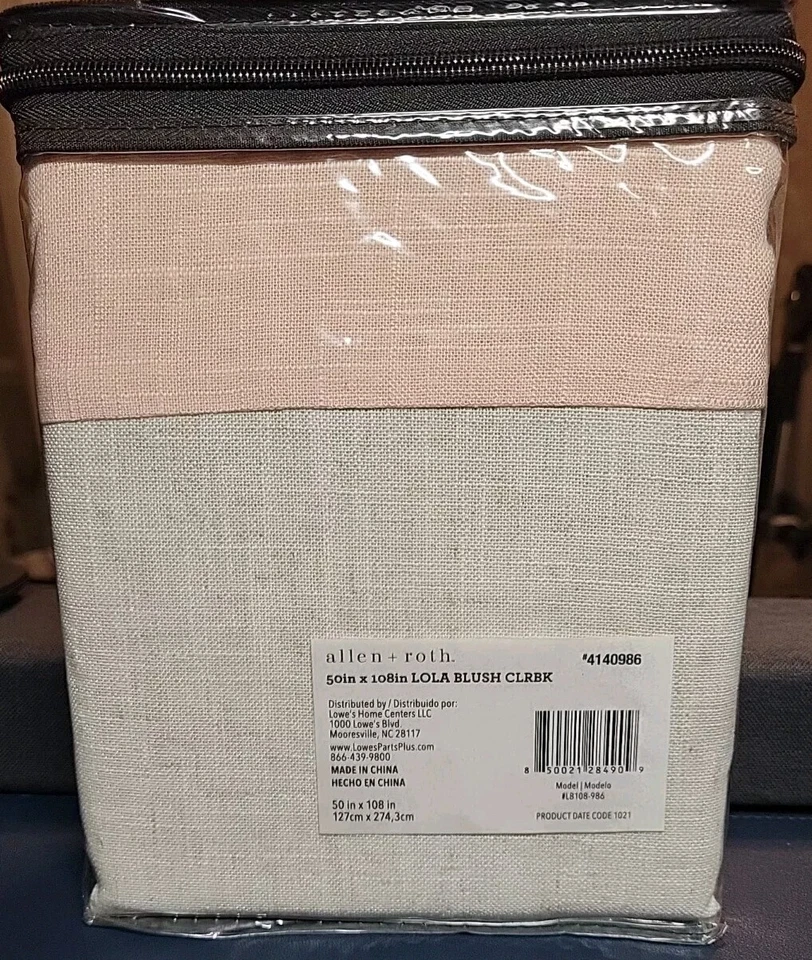 allen roth 84-in Grey Blackout Thermal Lined Back Tab Single Curtain 5030731