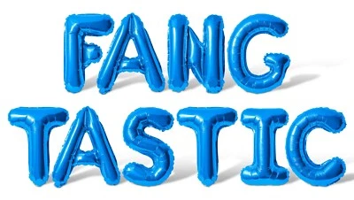 Banner Globo Letra FANG TASTIC - Opción 10 Colores - Decoración Fiesta Halloween Foto 1 de 4