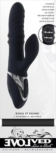 Evolved Novelties Ring It Home Vibrator Black - Vaginal Clitoral Rabbit Vibe - Picture 1 of 8