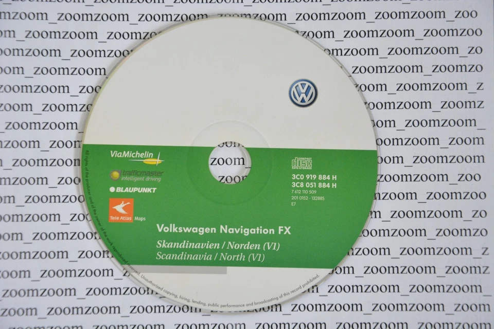 VW RNS 310 navigation CD FX V1 2009 Norway Skandinavien SEAT SKODA Finland North - Bild 1 von 1