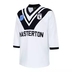 WESTERN SUBURBS MAGPIES NRL TEAM 1983 RETRO HERITAGE REPLICA MENS JERSEY - Picture 1 of 2