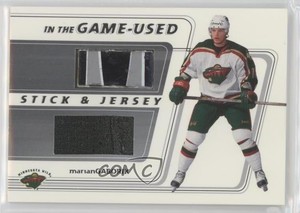 2002-03 In the Game-Used Stick & Jersey /75 Marian Gaborik #SJ-19