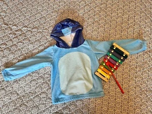 Blue Big Sister Hoodie with Ears - Costume Hoodie-Kid's Plush Hoodie with Ears - Picture 1 of 6