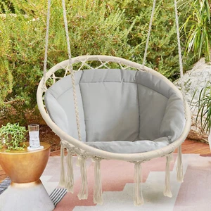 Hanging Basket Egg Chair Cushion Round Seat Thick Nest Back Pillow Seat Pads - Picture 1 of 33
