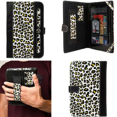 VanGoddy Universal Leopard Tablet Leather Folio Case Cover For 7" Amazon Fire 7 - Image 1 of 4