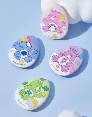 Care Bears 4 Piece Set of Mini Make Up Puffs / Pads Make Up Applicators