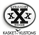 Straight Edge Belt Buckle - Sobriety Hardcore Punk Handmade Buckle - 281