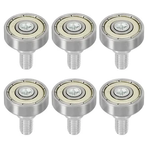19mm Drawer Rollers, 6 Pack Drawer Pulley Bearing Small Pulley, 6mm Step, White - Picture 1 of 6