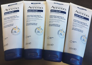 Aveeno Skin Relief Nourishing Lotion, Heal Very Dry Skin - 200ml x4! 800ml total