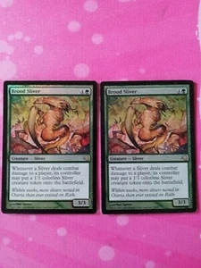 Brood Sliver Foil 2x MTG Green Magic Cards - Picture 1 of 6