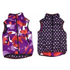 Nike Girls Size L Alliance Reversible Purple Polka Dot/Camo Zip Puffer Vest EUC