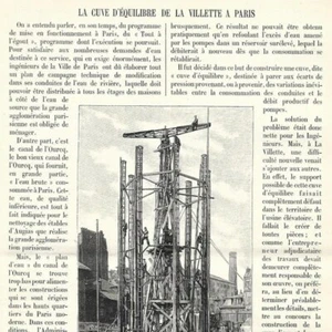 La cuve d'équilibre de la Villette in Paris - - Presseartikel 1904 - Bild 1 von 3